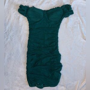 Windsor Green Mesh Off-Shoulder Dress 💚